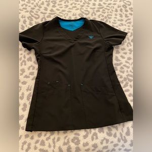 Extra small scrub top black
